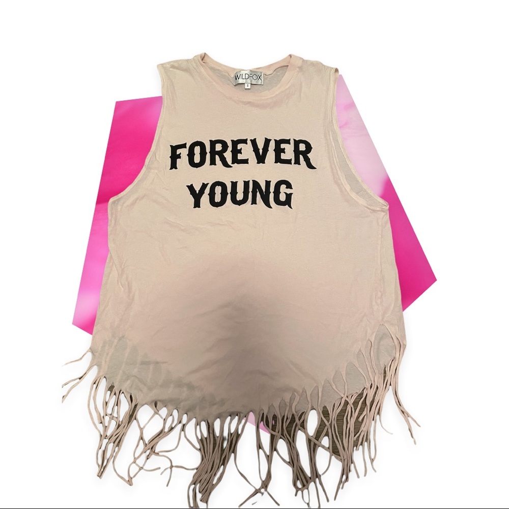 Wildfox summer spring muscle tee tank fringe